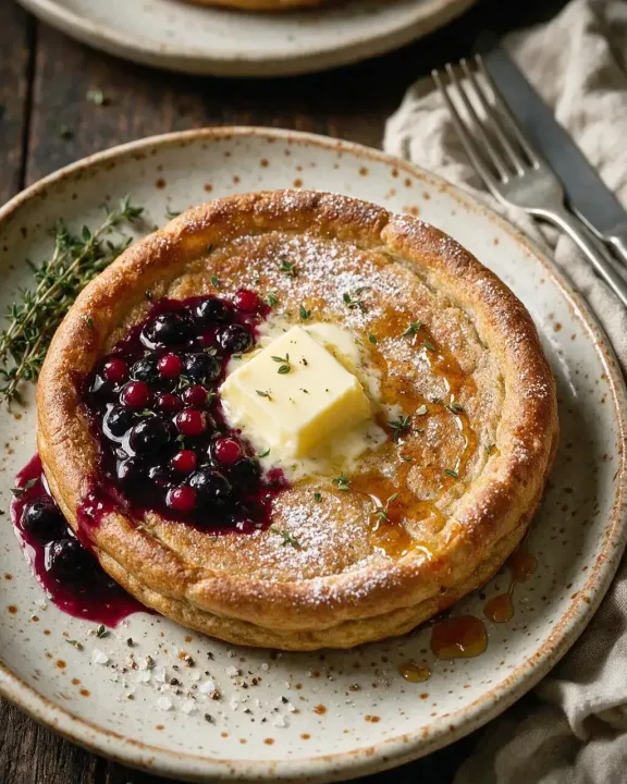 Gebackener Buchweizenpfannkuchen (KI-Illustration)