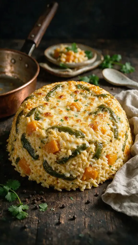 Gebackener Kürbis-Reis mit Poblano