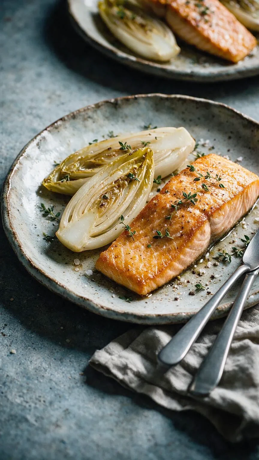 Gebratener Lachs mit Chicorée