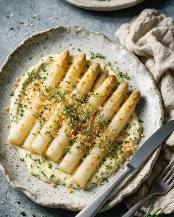 Spargel mit Schnittlauch-Mayo (KI-Illustration)