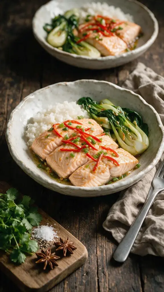 Gedämpfter Lachs mit Sternanis