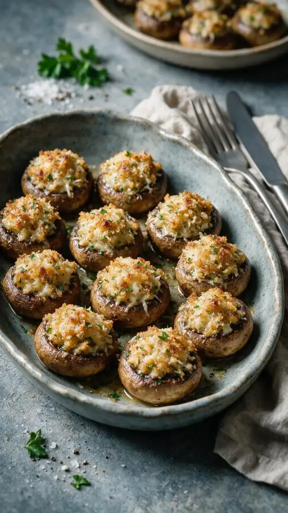 Gefüllte Champignons