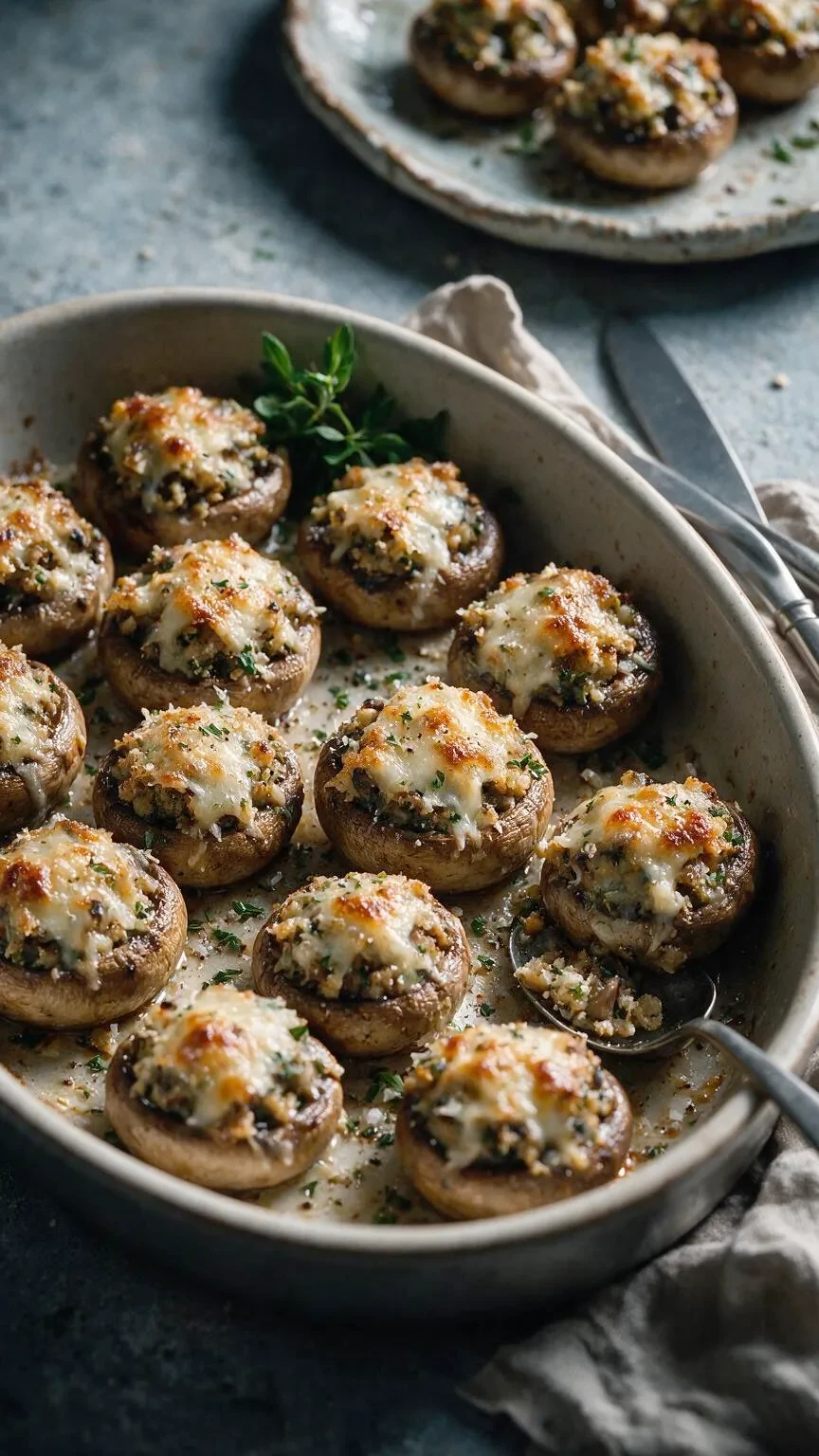 Gefüllte Champignons