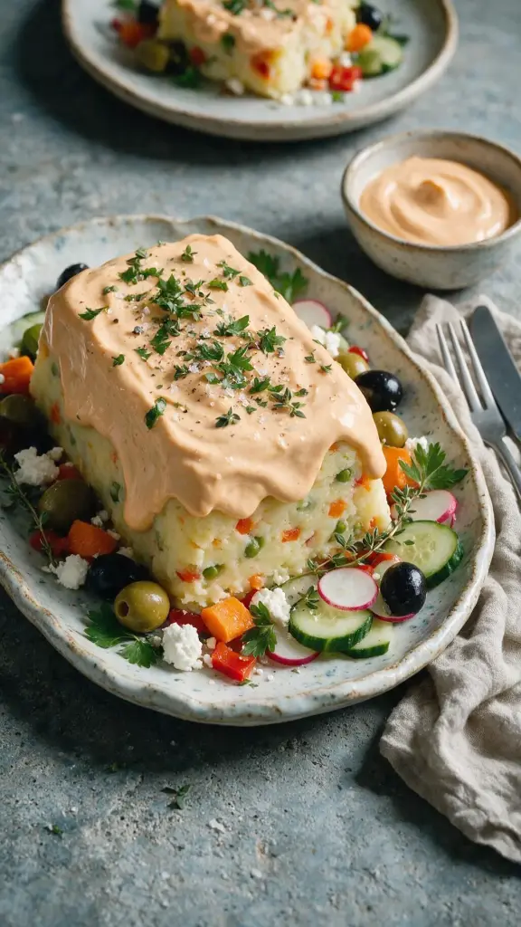 Kartoffelterrine mit Gemüse