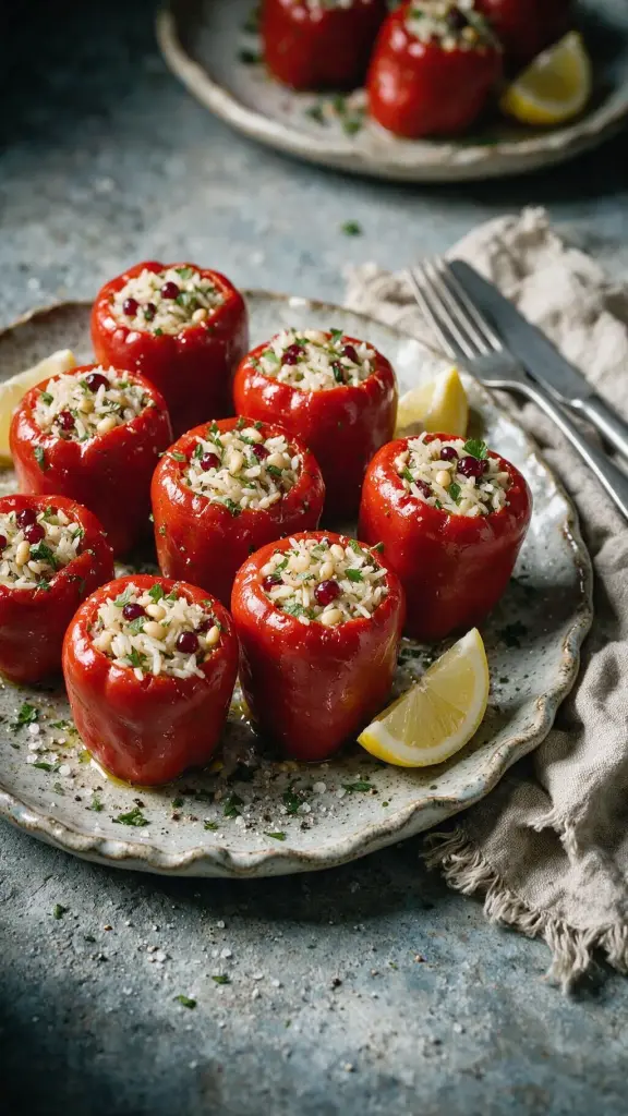 Gefüllte Paprika, orientalisch