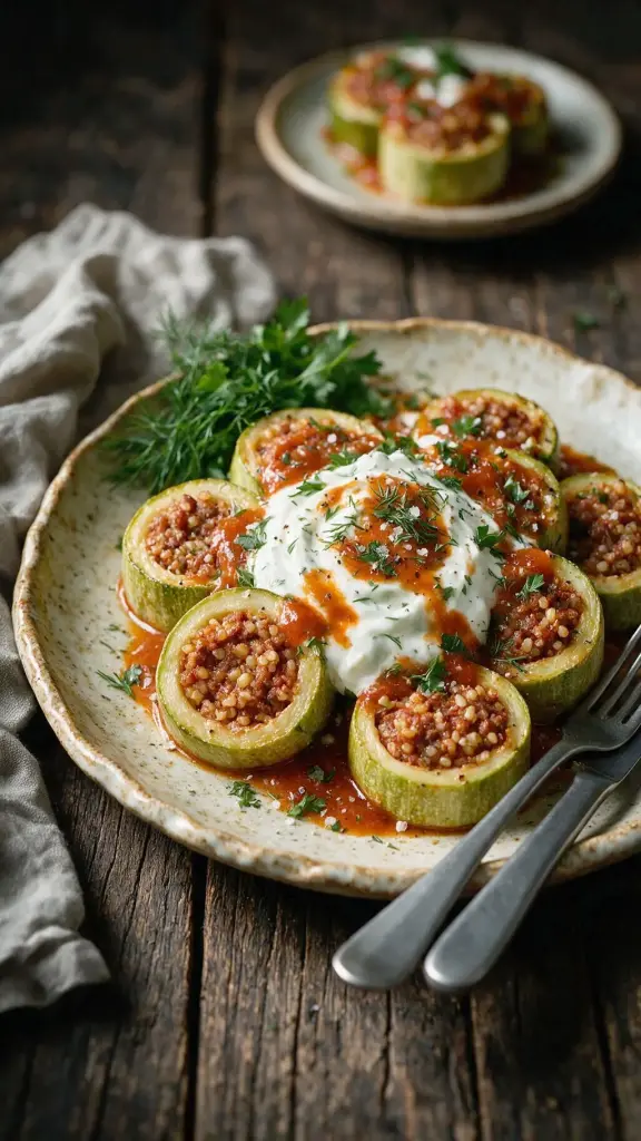 Gefüllte Zucchini mit Hackfleisch