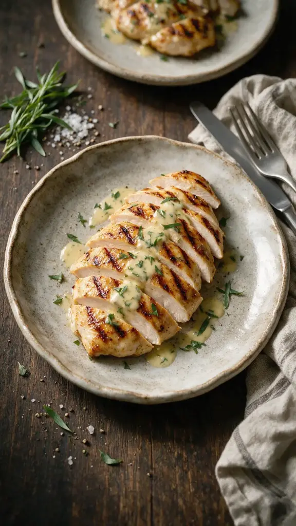 Gegrillte Hähnchenbrust mit Orange