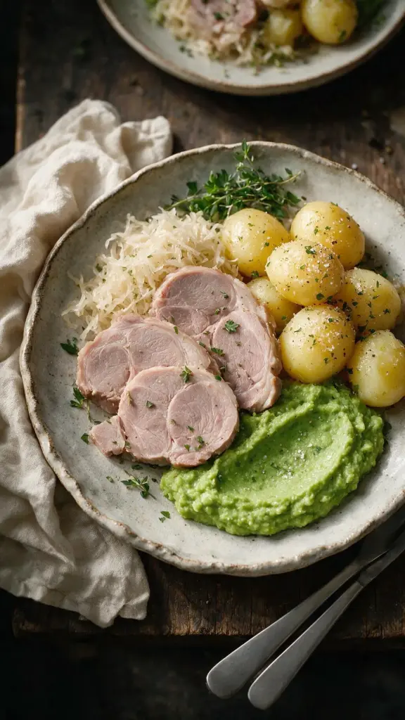 Gekochte Schweinshaxe