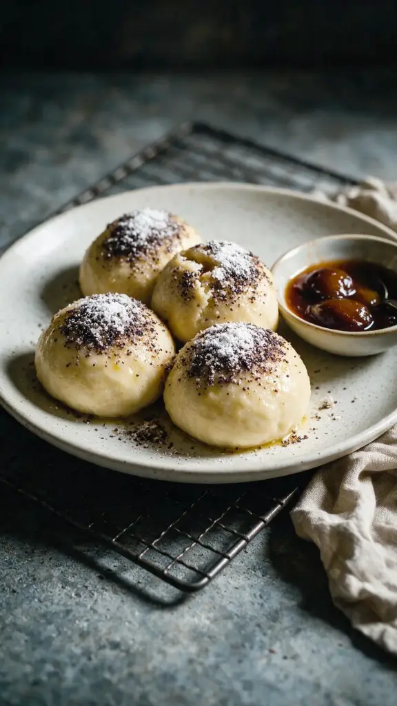 Germknödel mit Pflaumenfüllung