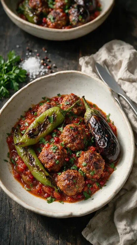 Lammköfte mit Aubergine