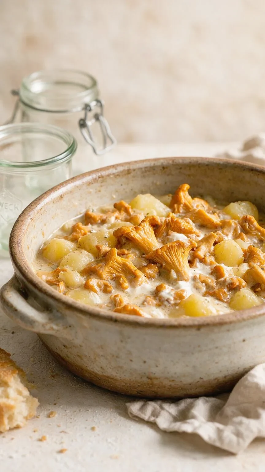 Pfifferlinge und Kartoffeln