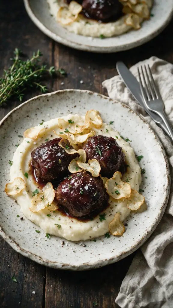 Schweinebäckchen in Rotwein