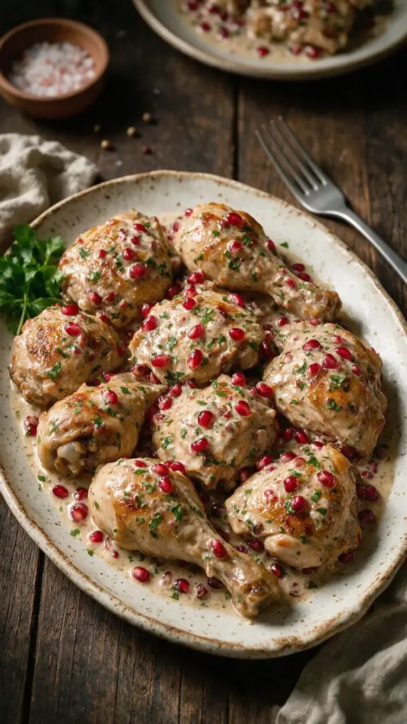 Geschmortes Granatapfel-Huhn