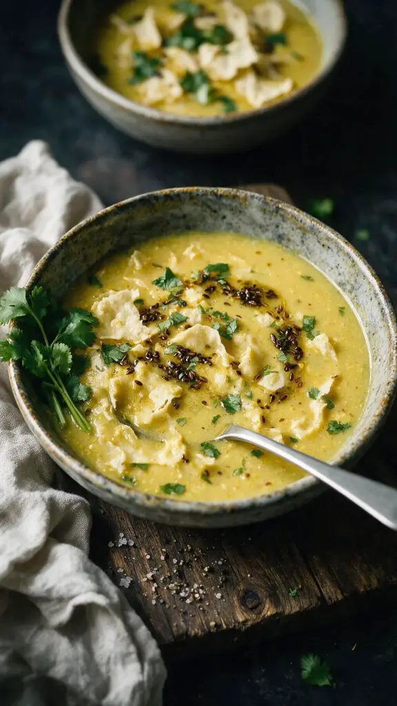 Joghurtcurry mit weichen Papads