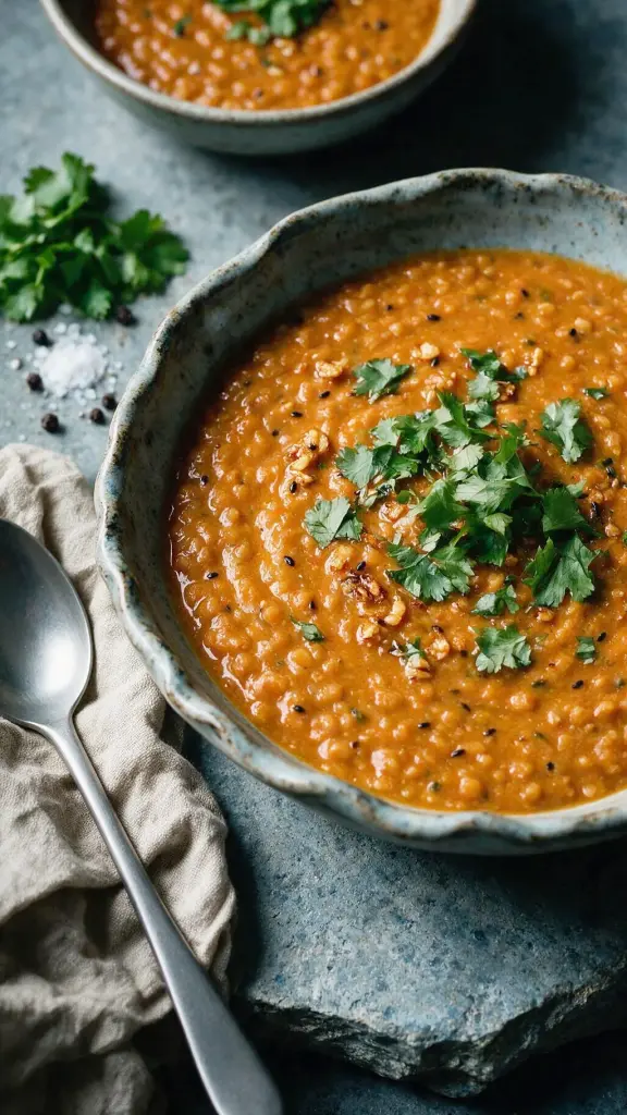 Rote-Linsen-Dal mit Senföl
