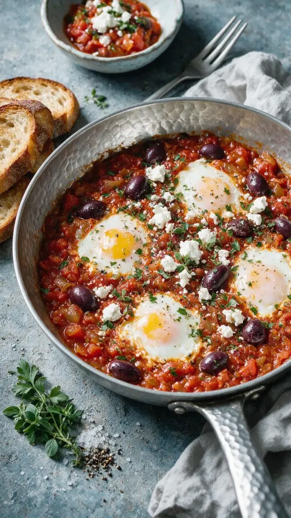 Shakshuka mit Kalamata-Oliven