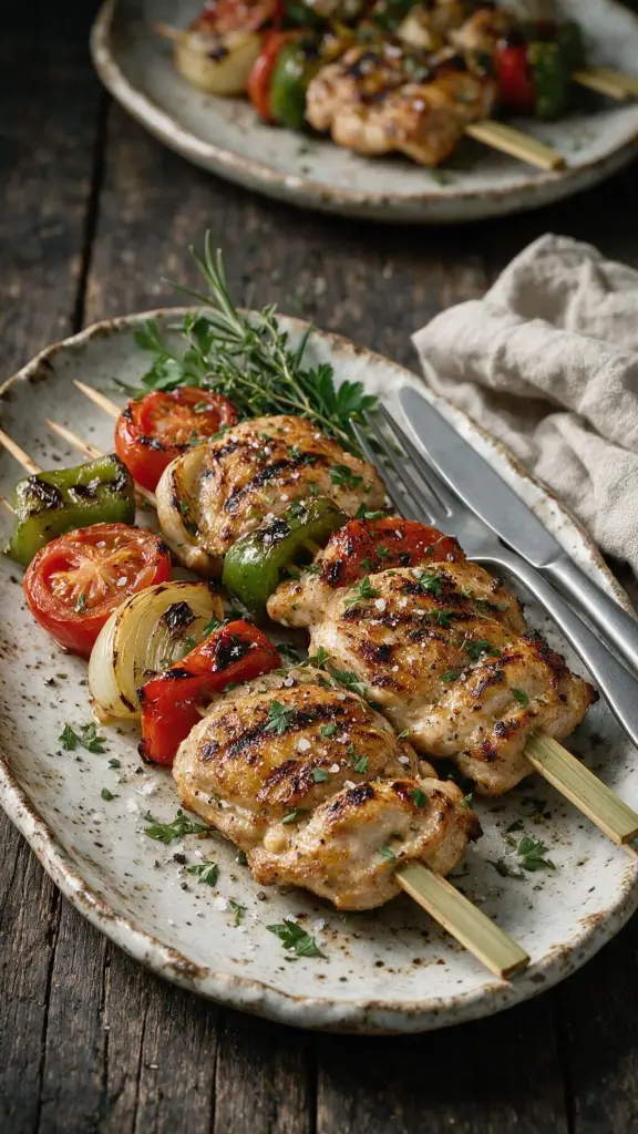 Grillhähnchen mit Röstgemüse