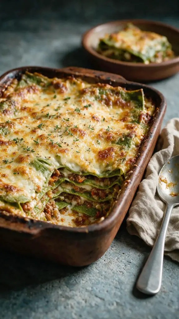 Grüne Lasagne Bolognese