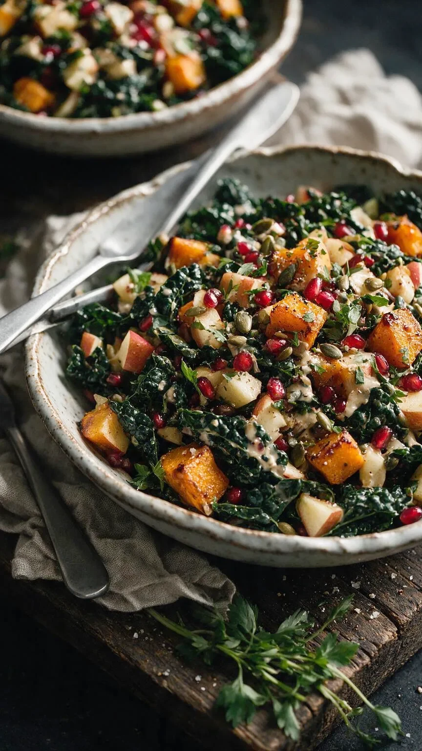 Grünkohlsalat mit Kürbis