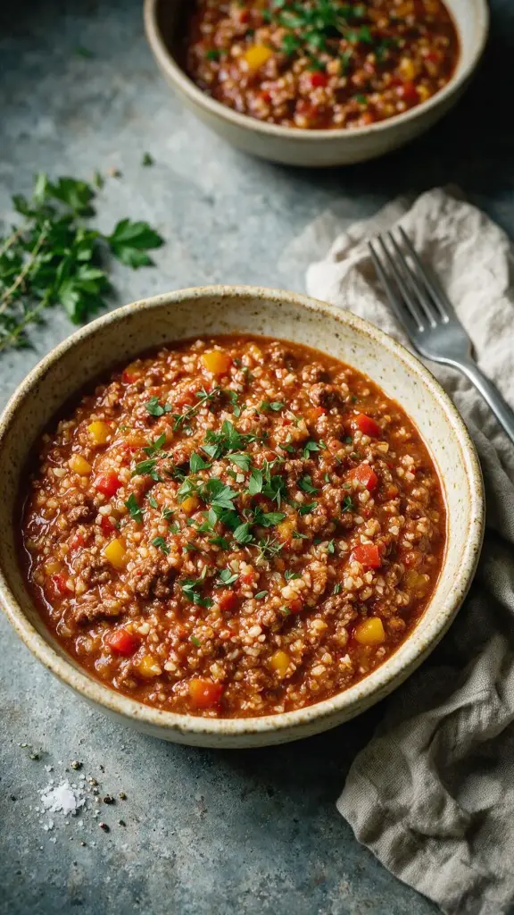 Low Carb Chili mit Blumenkohl