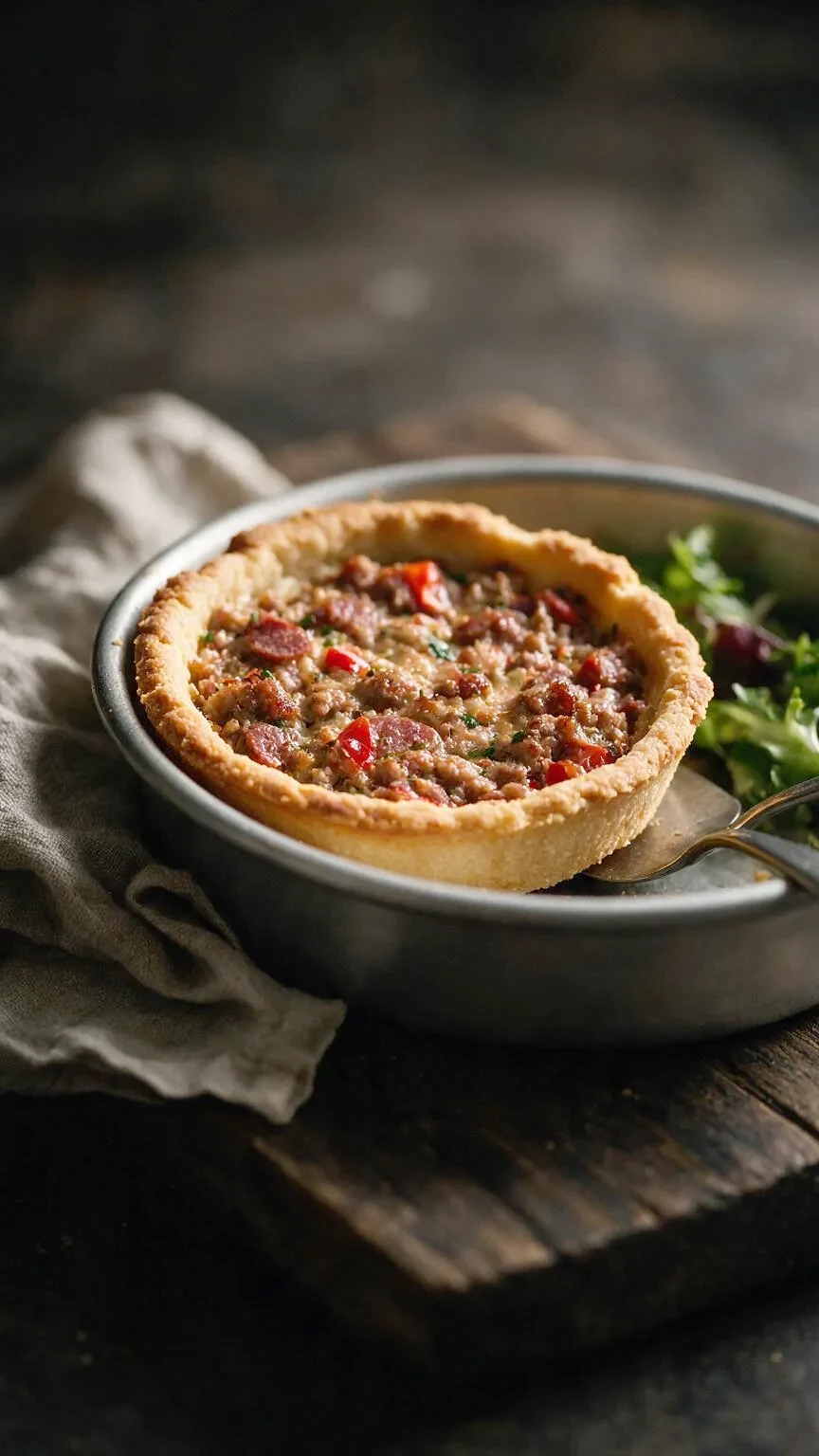 Hackfleisch-Mürbeteig-Pastete