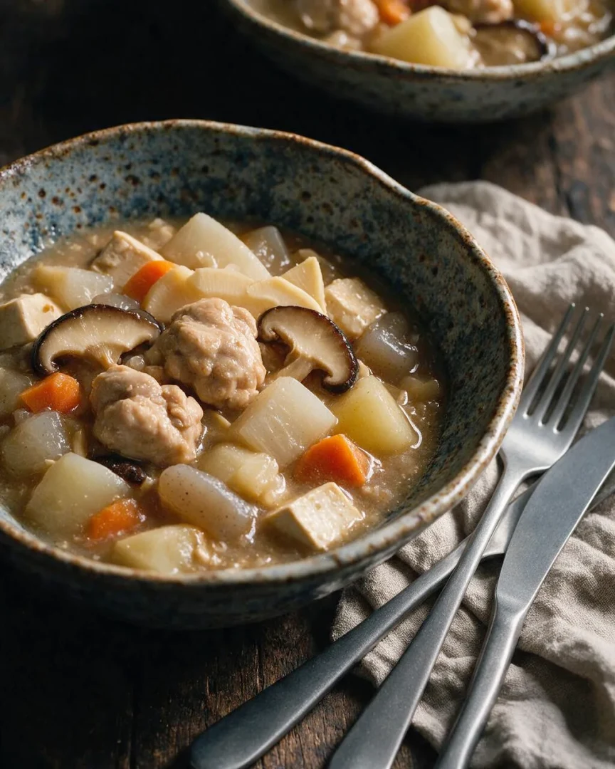 Hähnchen-Gemüsesuppe mit Daikon (KI-Illustration)