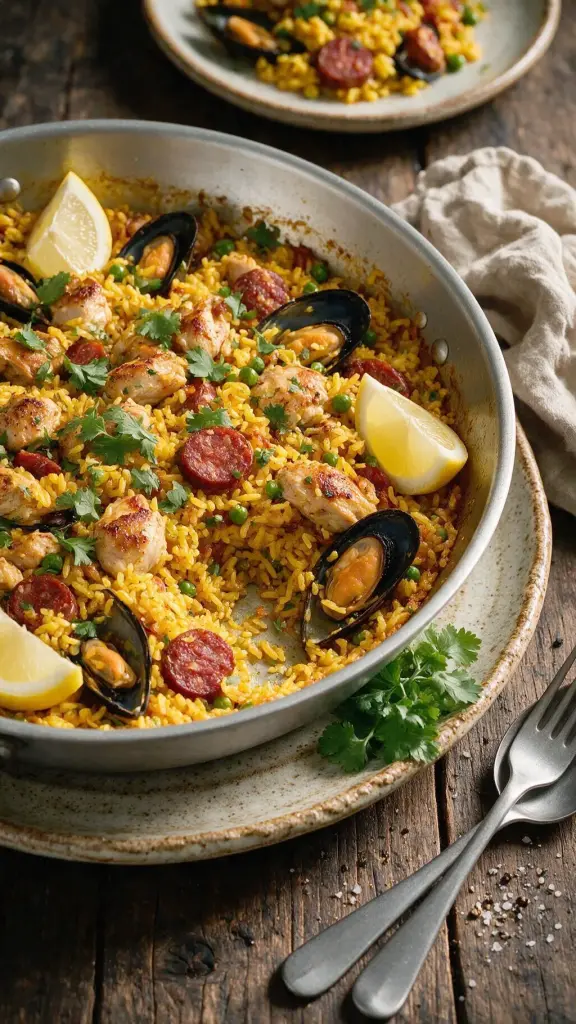 Hähnchen-Muschel-Paella