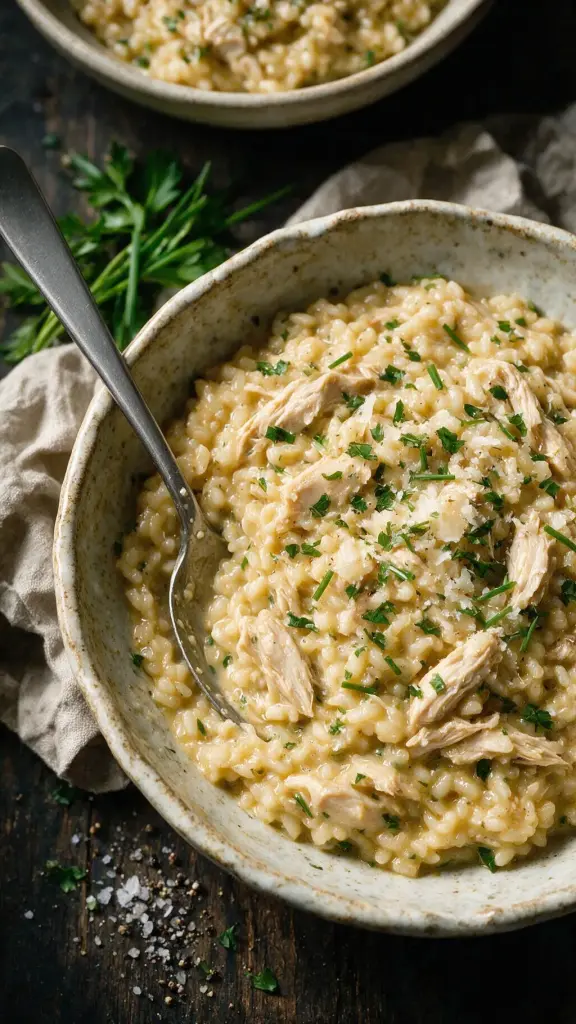Hähnchen-Risotto mit Kräutern