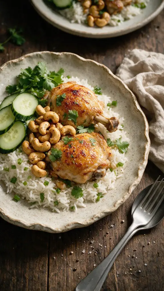 Hähnchen-Schmortopf mit Cashews