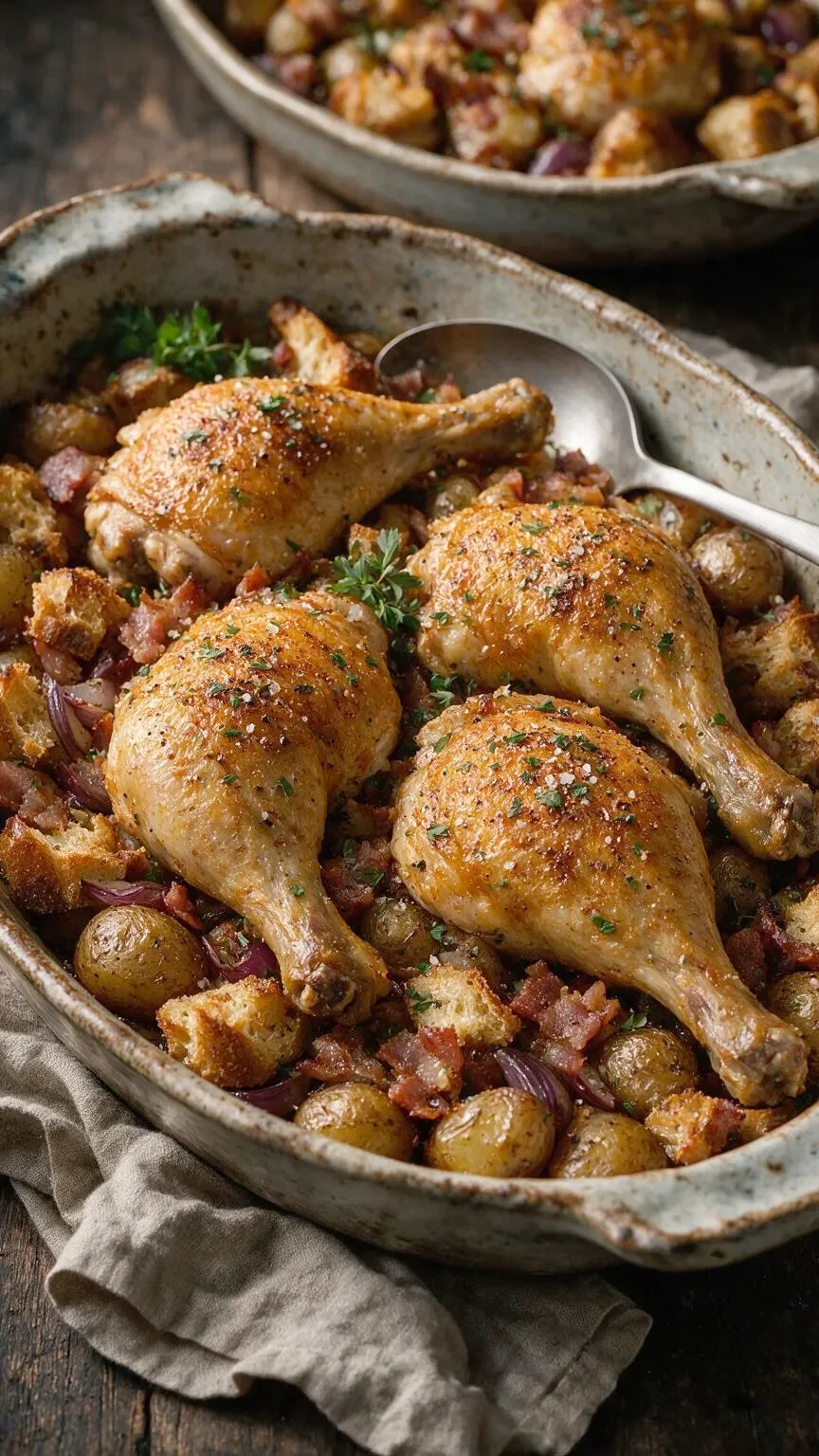 Hähnchenkeulen mit Kartoffeln