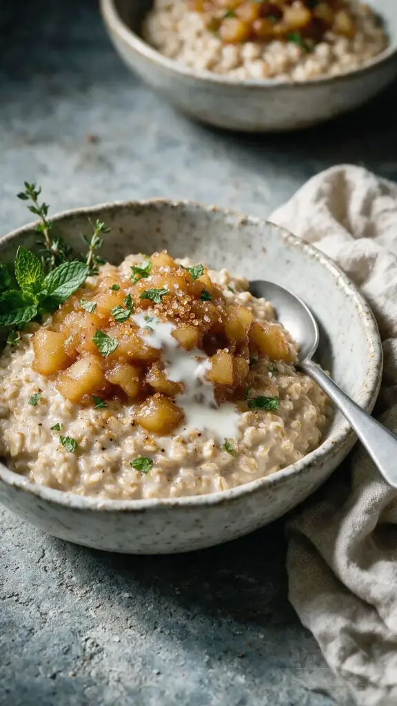 Haferflocken-Porridge mit Apfel