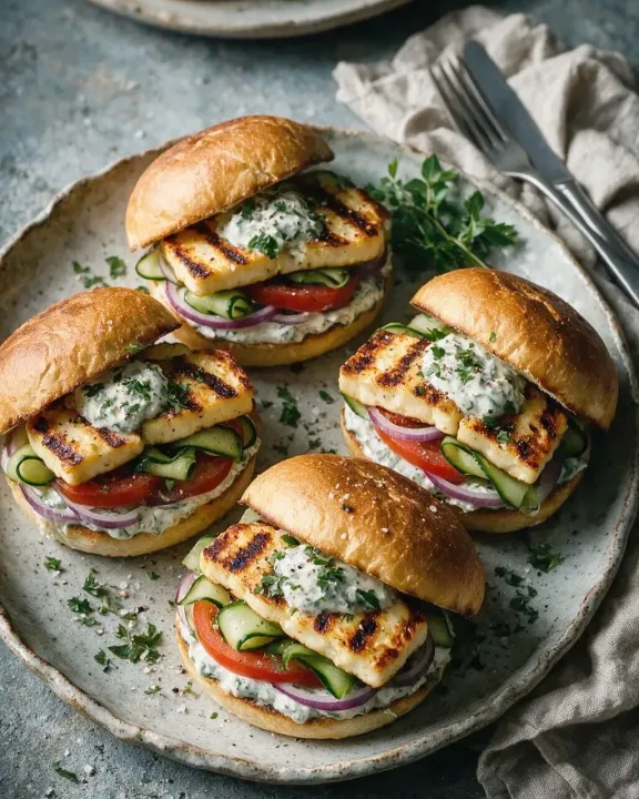 Halloumi-Burger (KI-Illustration)
