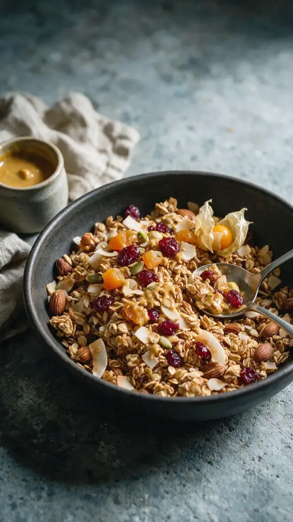 Knuspriges Granola mit Mandeln