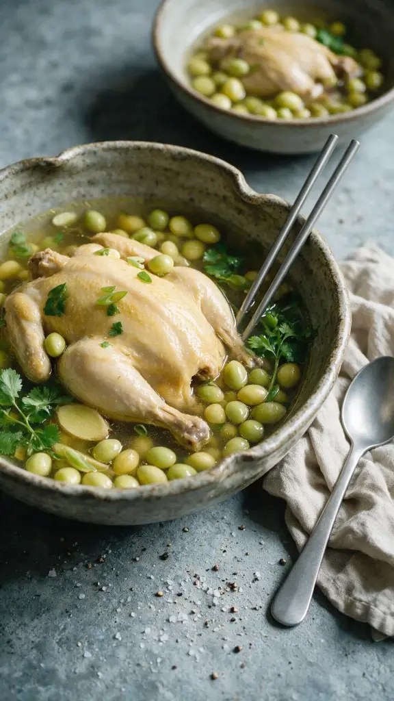Huhn mit Ginkgonüssen