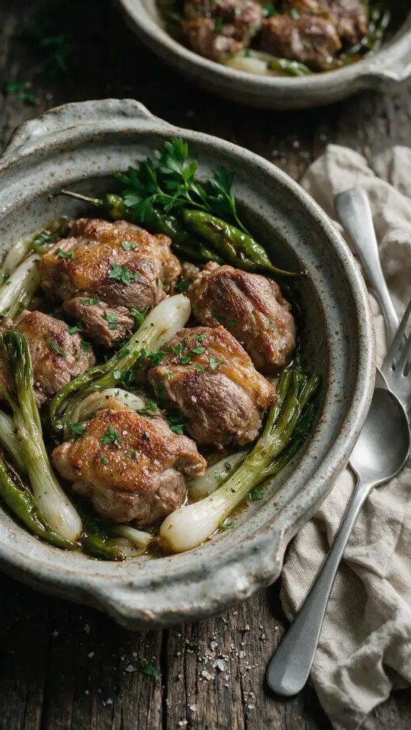 Zartes Schmor-Lamm mit Chilis