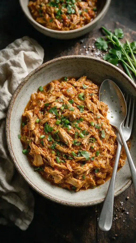 Junge Jackfrucht mit Zwiebel und Tomate