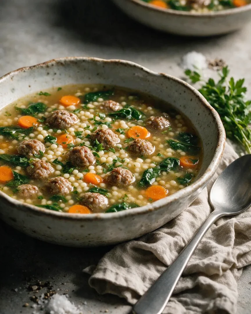 Italienische Hochzeitssuppe (KI-Illustration)