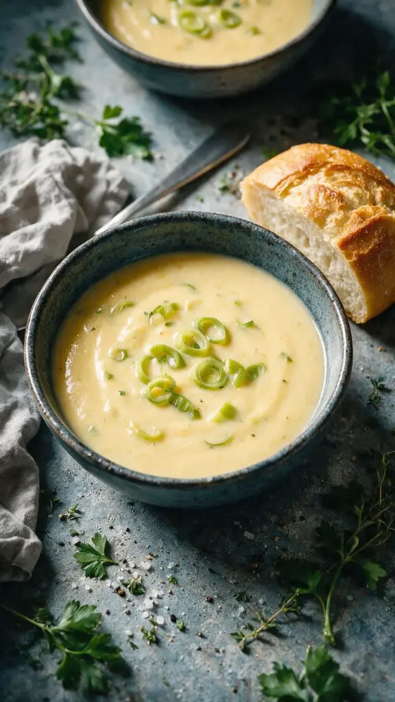 Käse-Lauch-Suppe