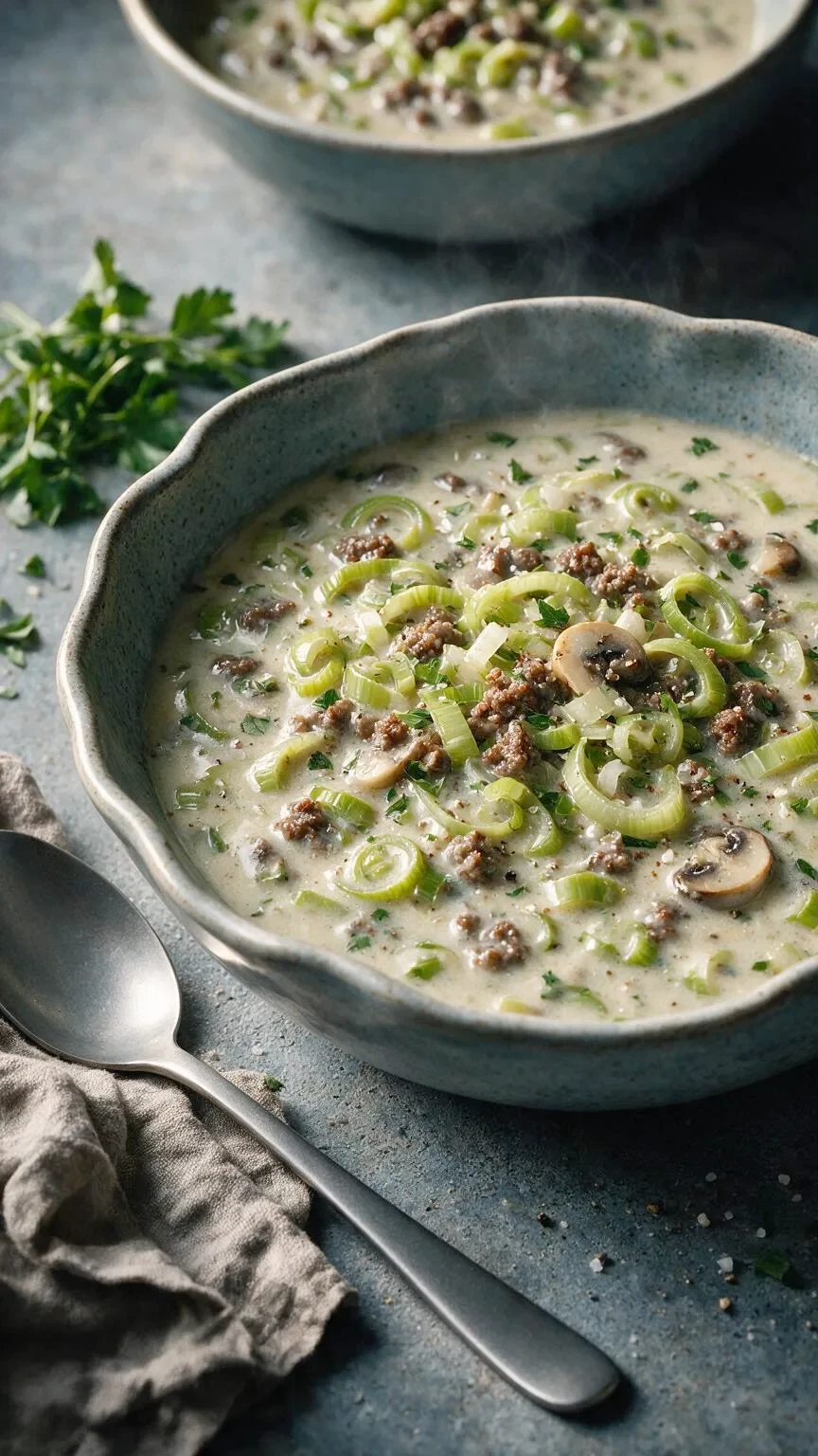 Käse-Lauch-Suppe