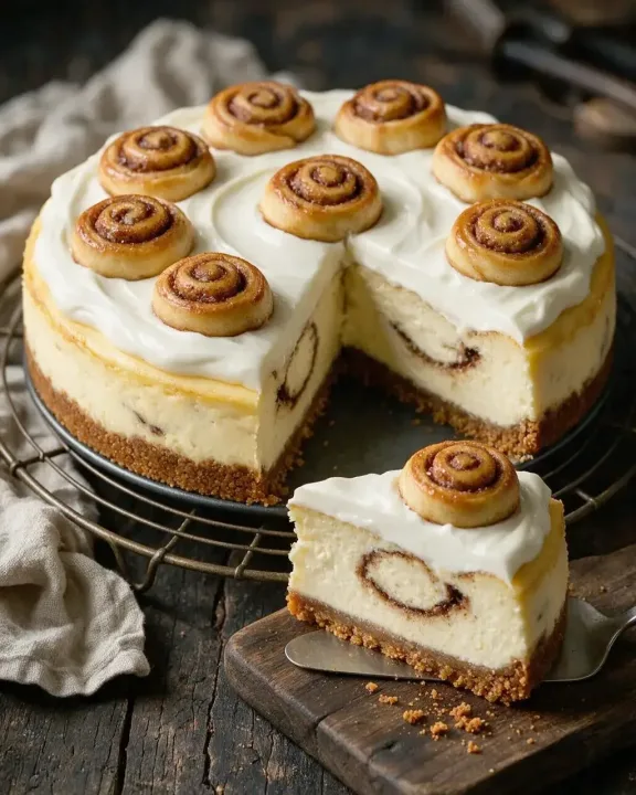 Käsekuchen-Zimtschnecken (KI-Illustration)