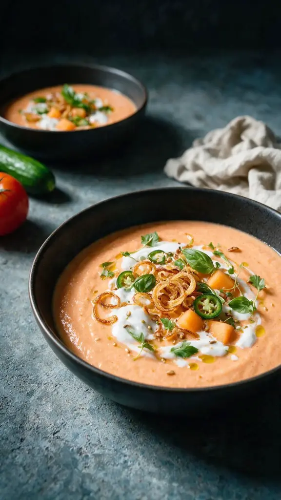 Melonen-Kokos-Curry kalt