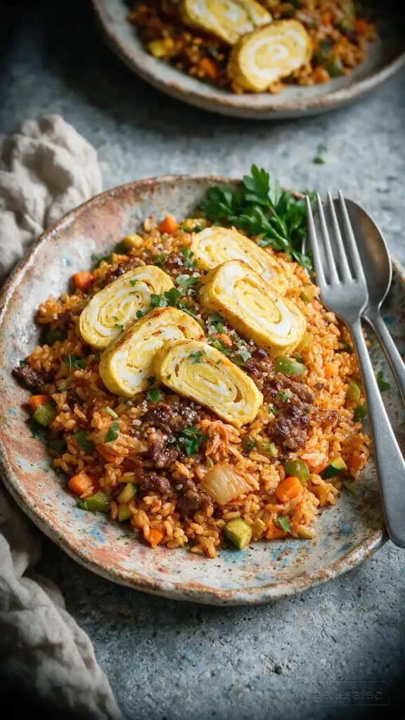 Kimchi Bratreis mit Bulgogi