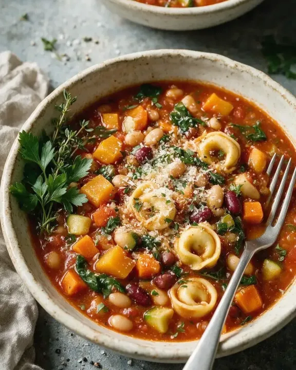 Klassische Minestrone (KI-Illustration)