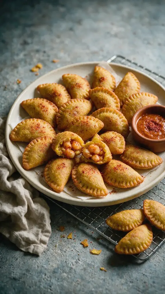 Kochbananen-Empanadas mit Garnelen