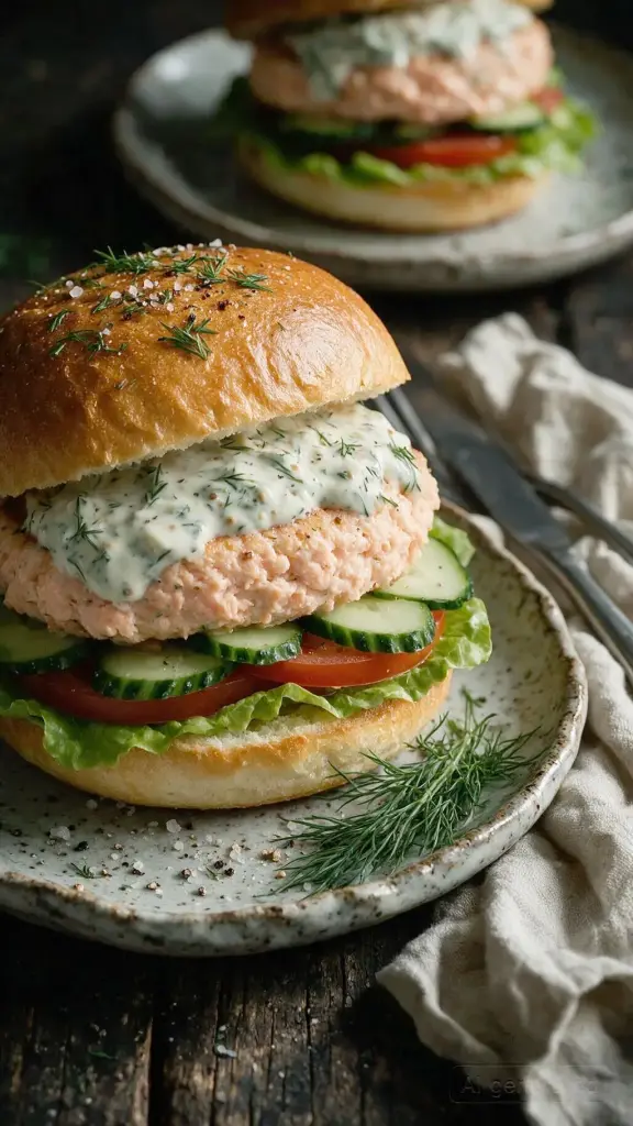 Fischburger mit Lachs