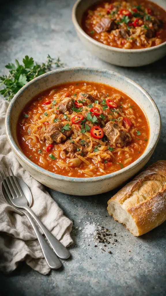 Kohl-Eintopf mit Lamm und Jalapeños