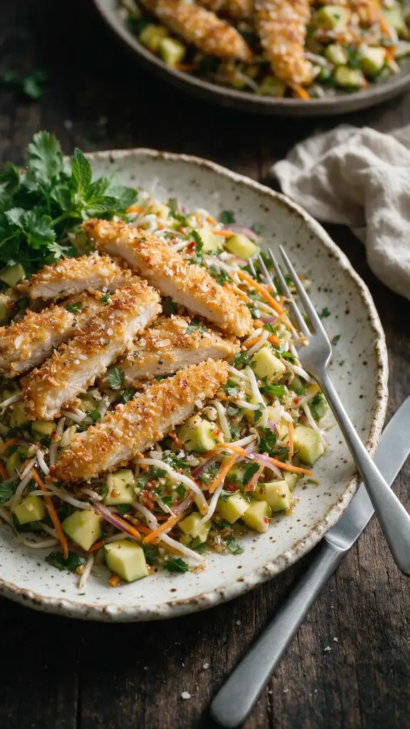 Kokos-Hähnchen mit Mango-Salat
