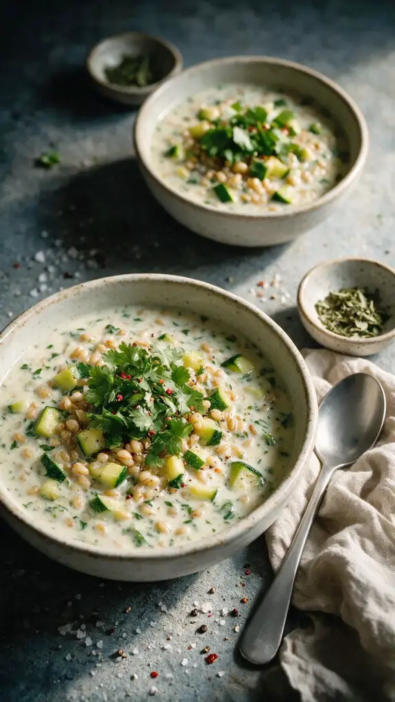 Joghurt-Suppe mit Zucchini
