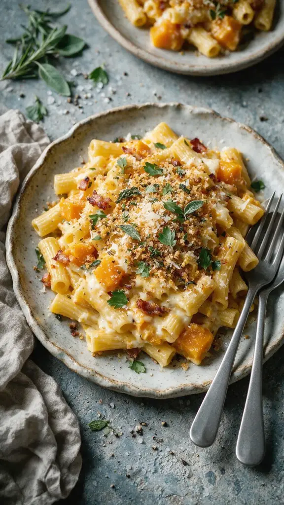 Kürbis-Pasta mit Taleggio