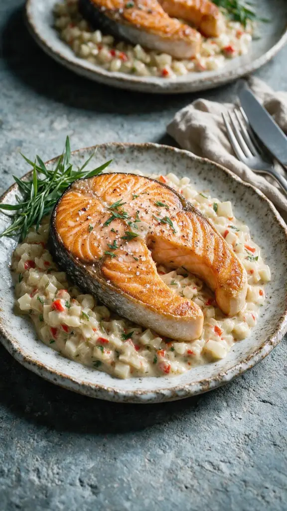 Lachs auf Fenchelgemüse
